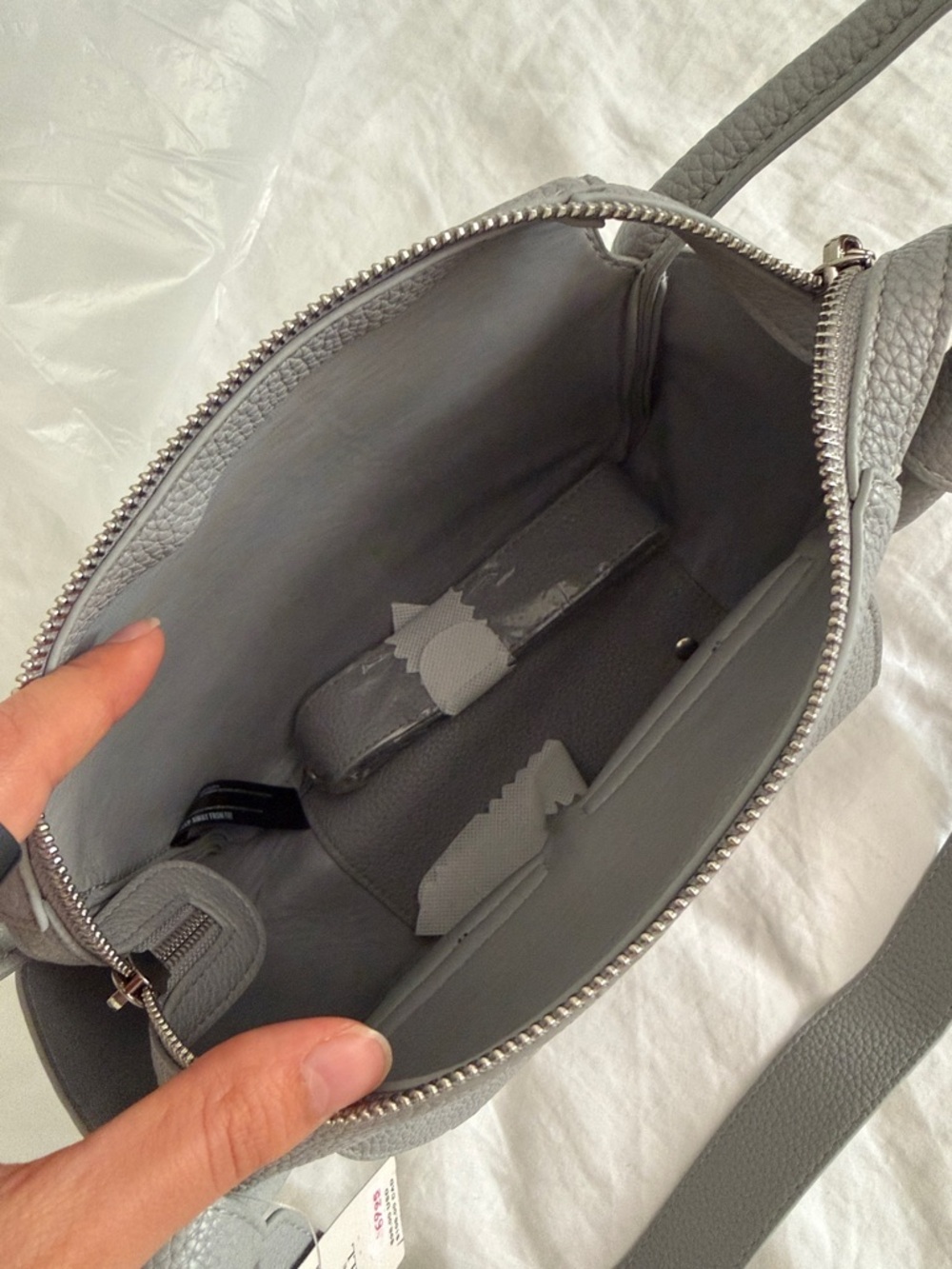 Anthropologie Gray Women's Crossbody Bag with Front Pockets - Picture 2 of 4
